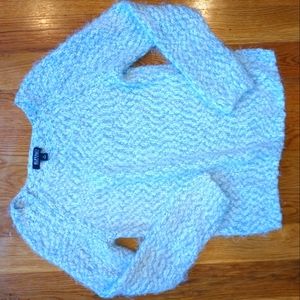 Buffalo David Cozy Blue and White Sweater women M